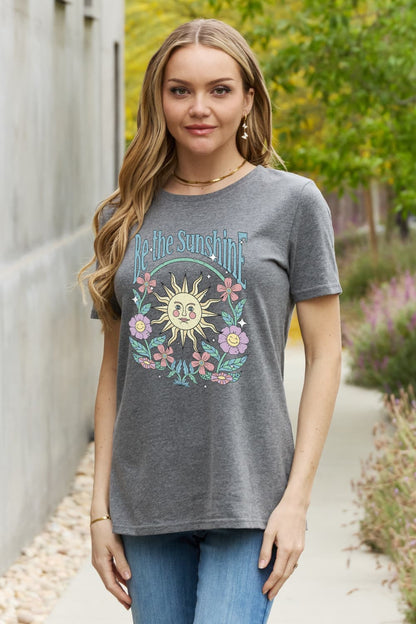 Simply Love Simply Love BE THE SUNSHINE Graphic Cotton Tee