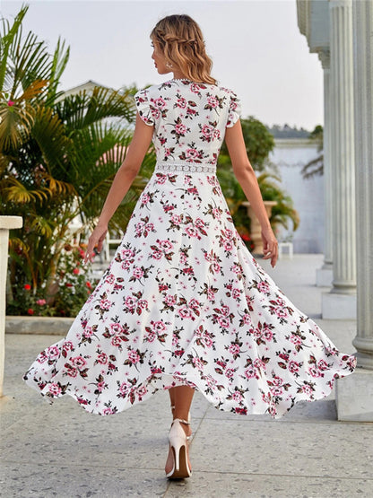 Grace Floral Print High-low Dress